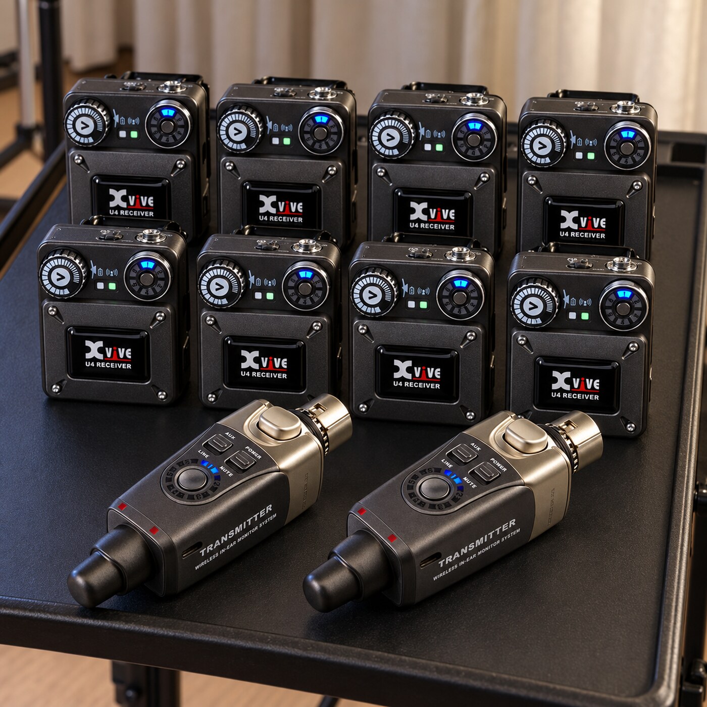 Xvive U4 IEM System อุปกรณ์จริงที่ caffeaun Studio